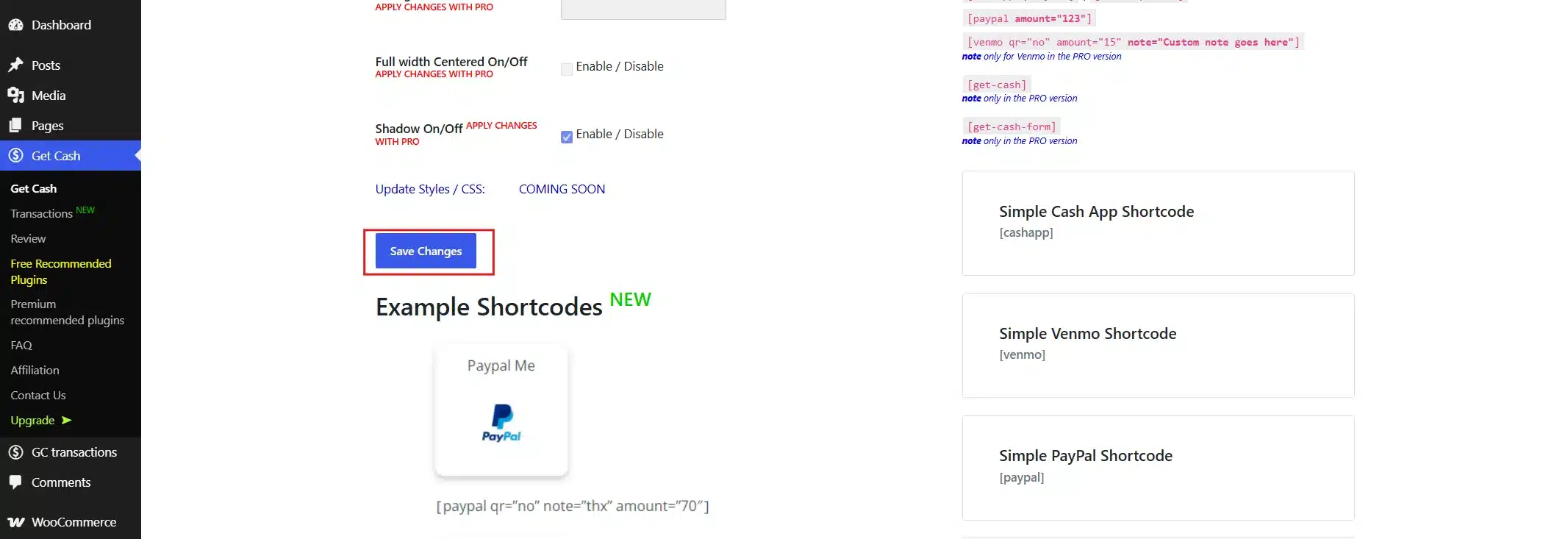 Click Save Changes.