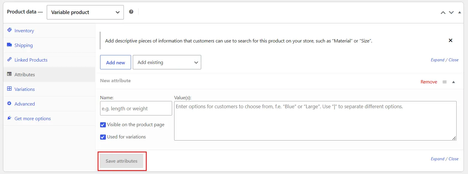 Click Save or Update to lock in the new order.