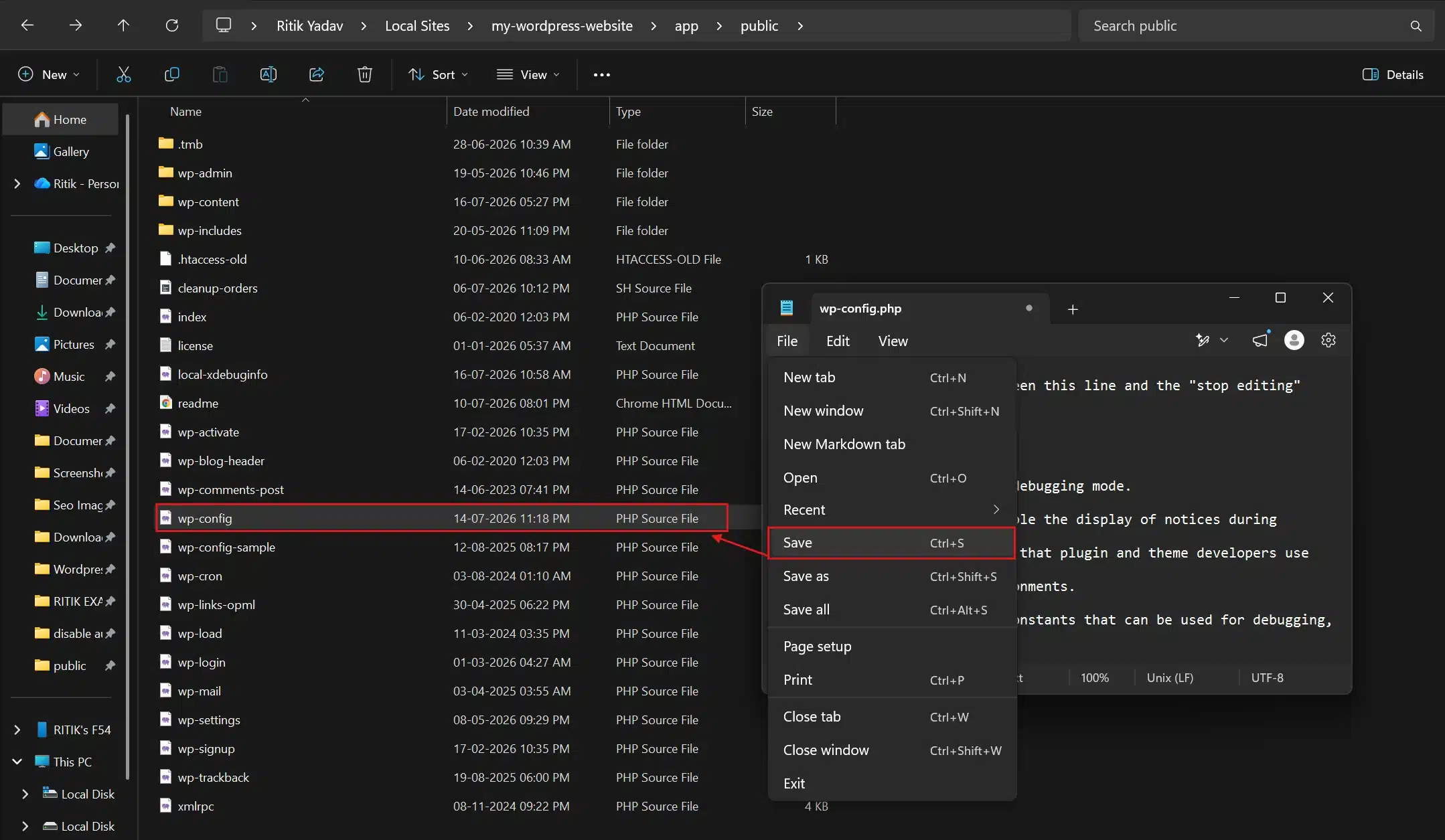 Save the file, upload it back if you edited it locally, then reload your site.
