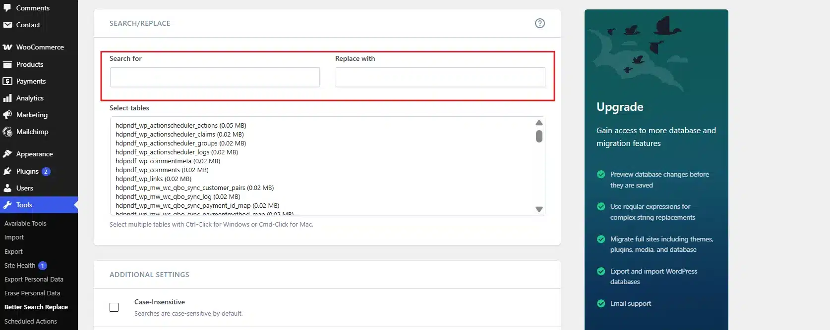 Click Run Search/Replace. This updates every internal link stored in your database in one pass.