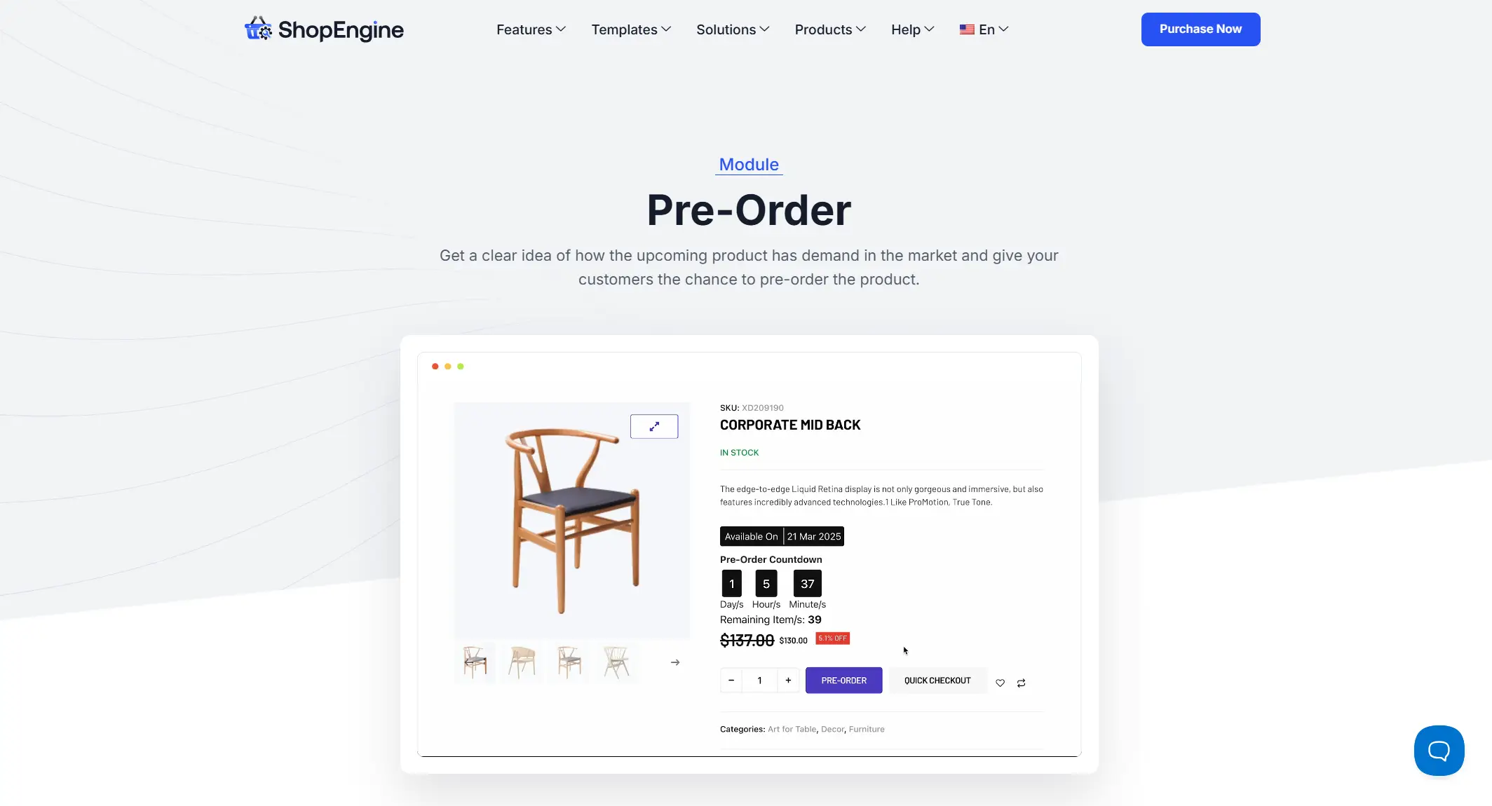 ShopEngine Pre-Order Module