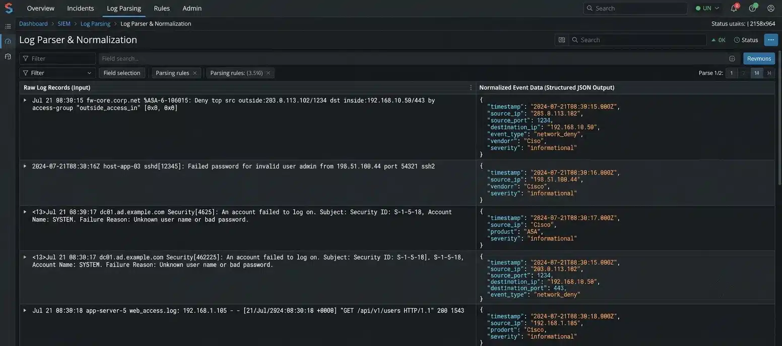 Write correlation rules: This is where the SIEM earns its keep. A rule might read: ten failed logins from one IP within five minutes, followed by a successful login, equals a brute-force alert.