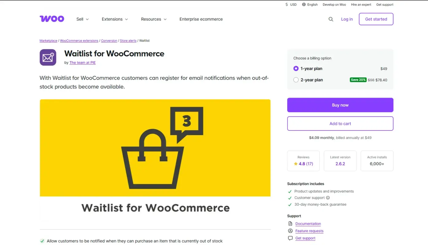 Waitlist for WooCommerce (Official, by the Team at PIE)