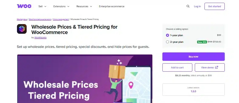 WooCommerce Wholesale Prices & Tiered Pricing