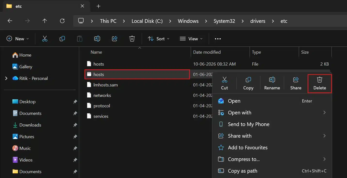 Check your hosts file, located at C:\Windows\System32\drivers\etc\hosts on Windows or /etc/hosts On Mac and Linux, fix bad entries and remove them after backing up the file.