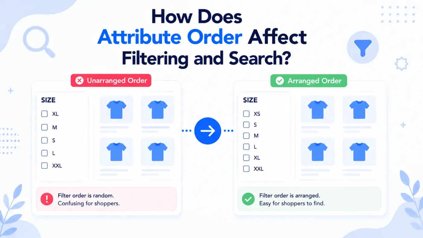 How does Attribute Order Affect Filtering and Search?