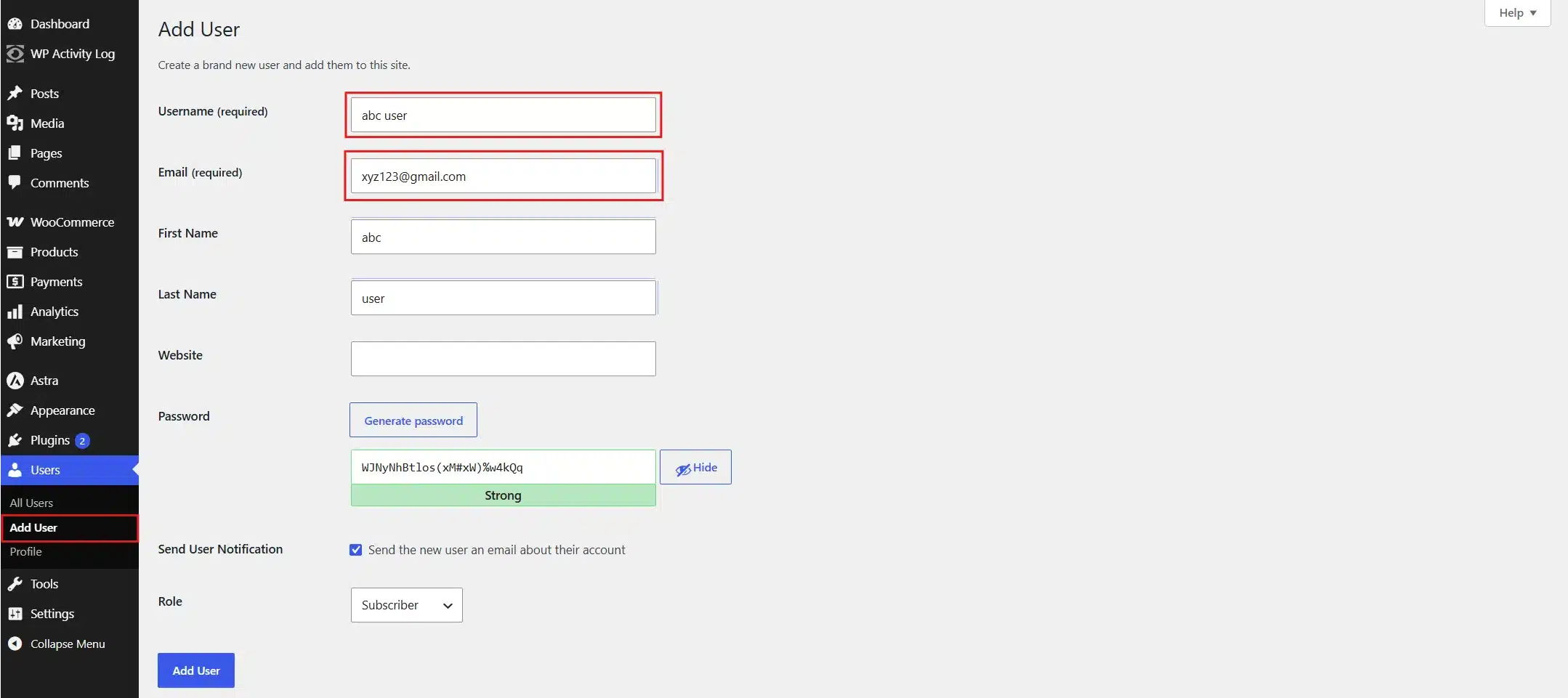 Go to Users > All Users, add a new admin with a username that doesn't match your email prefix, then delete or downgrade the old account.