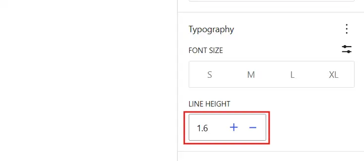 Enter a line-height value.