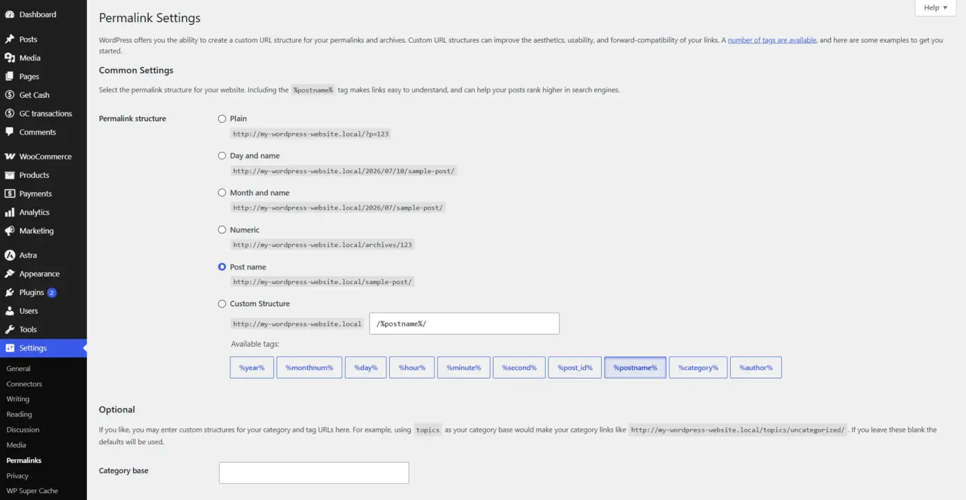 Permalinks and SEO Foundation