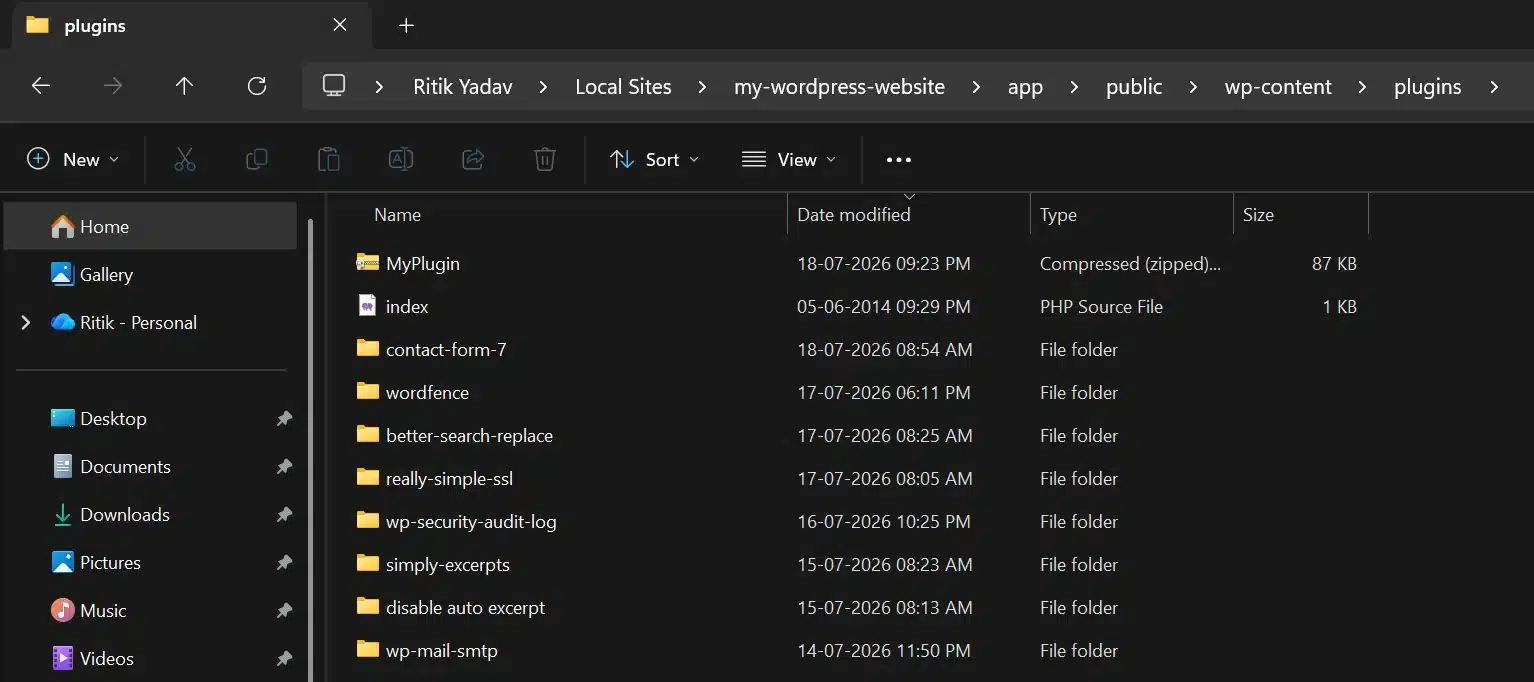 Download and extract the plugin's .zip file on your computer.