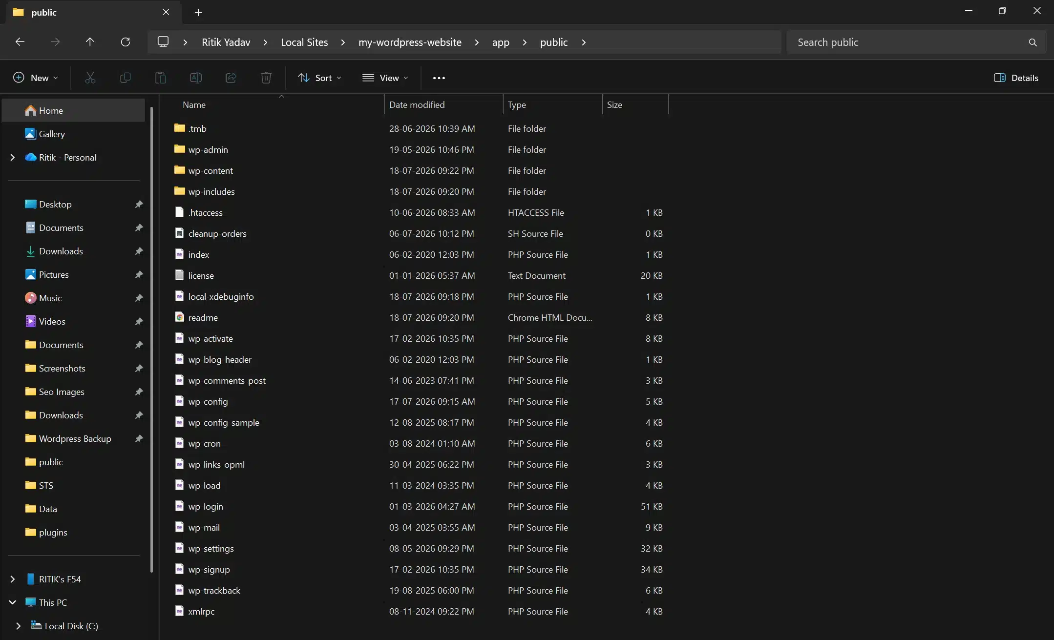 Connect to your server using an FTP client or go to the site's folder in your file Manager.