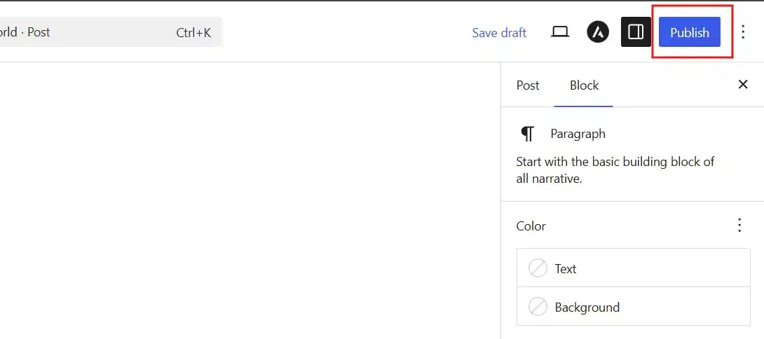 Click Update or Publish to save the post with your custom excerpt in place.