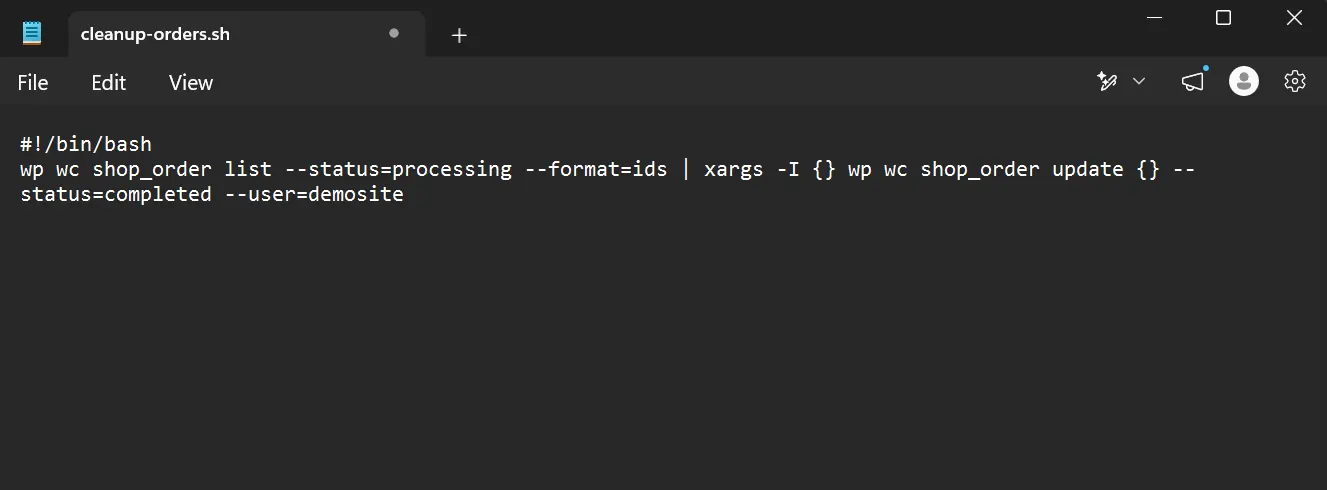 Write the WP-CLI version of your query into a shell script.