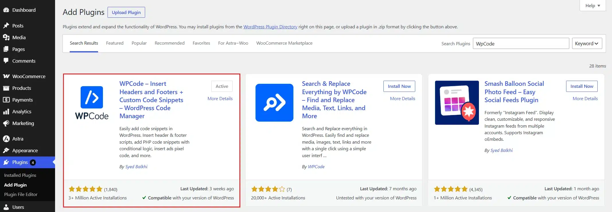 Install and Activate WPCode plugin.