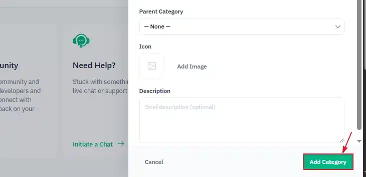 Click Add Category, then repeat this step for every category you plan to use.
