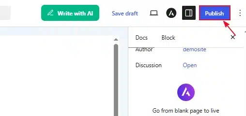 Click Publish, and your article goes live and becomes searchable inside your knowledge base.