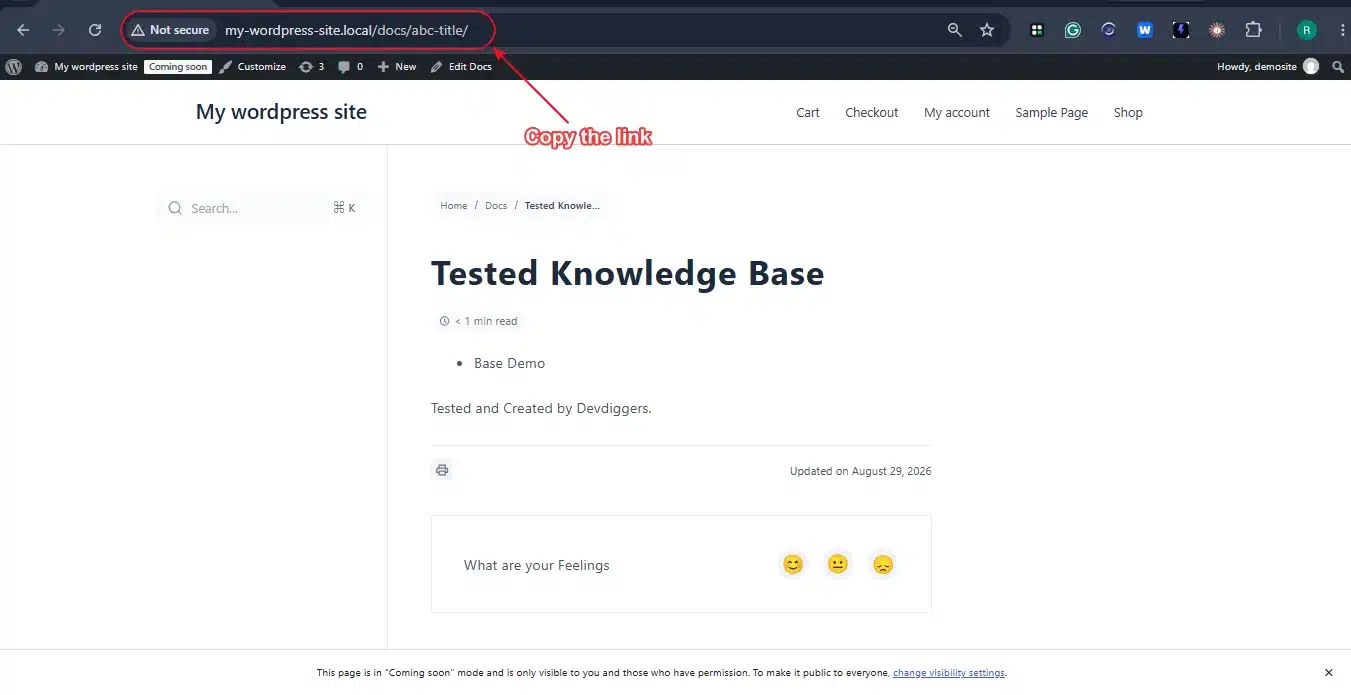 Copy the link of base from the search bar.