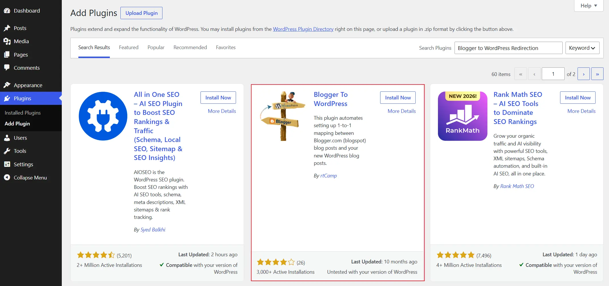 Install and activate Redirection from the WordPress Plugin Directory.