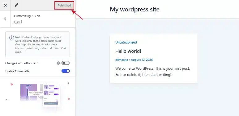 Click Publish.