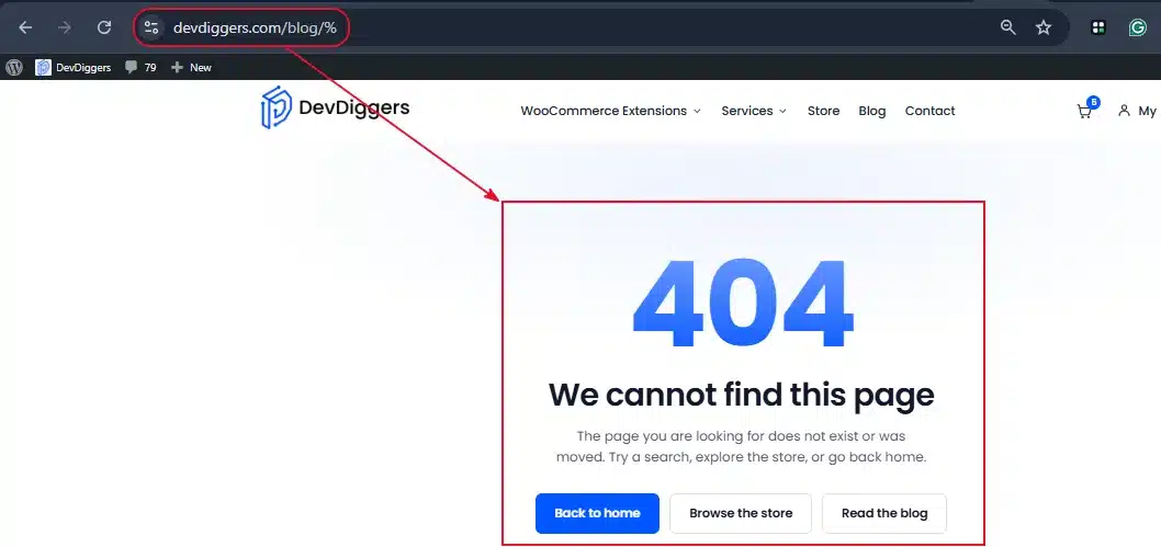 Check Your URL and Query String