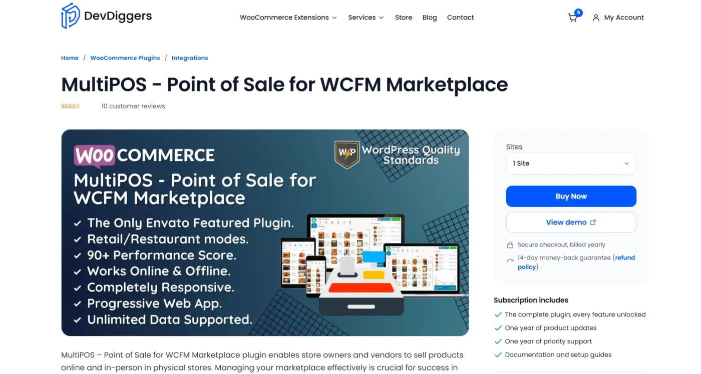 MultiPOS: Native WCFM Vendors