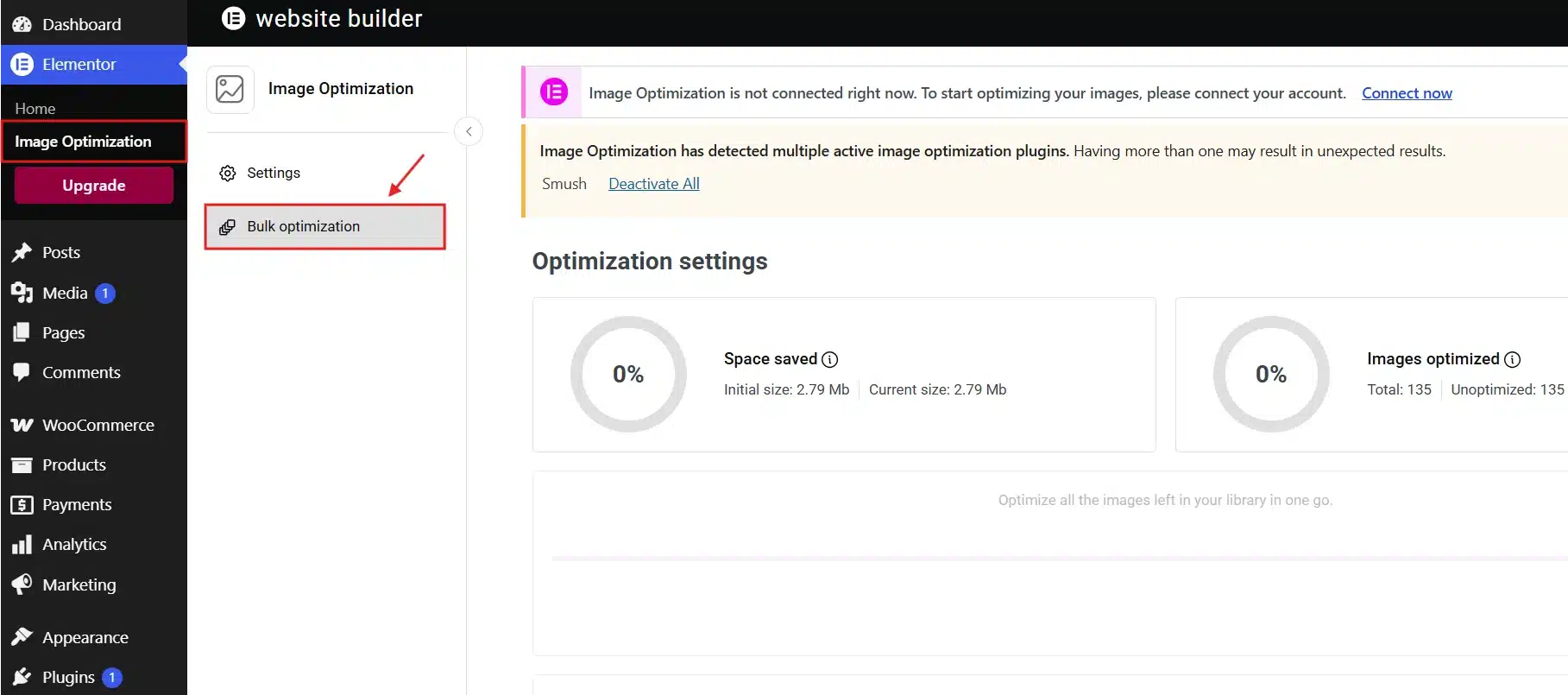 Most plugins add a Bulk Optimize button under their own settings page. Click it and let the plugin work through your existing catalog in the background.