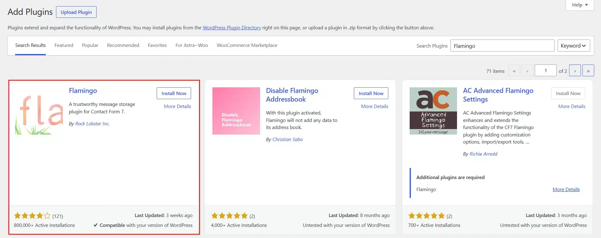 Install and activate the Flamingo plugin from the Plugins directory.