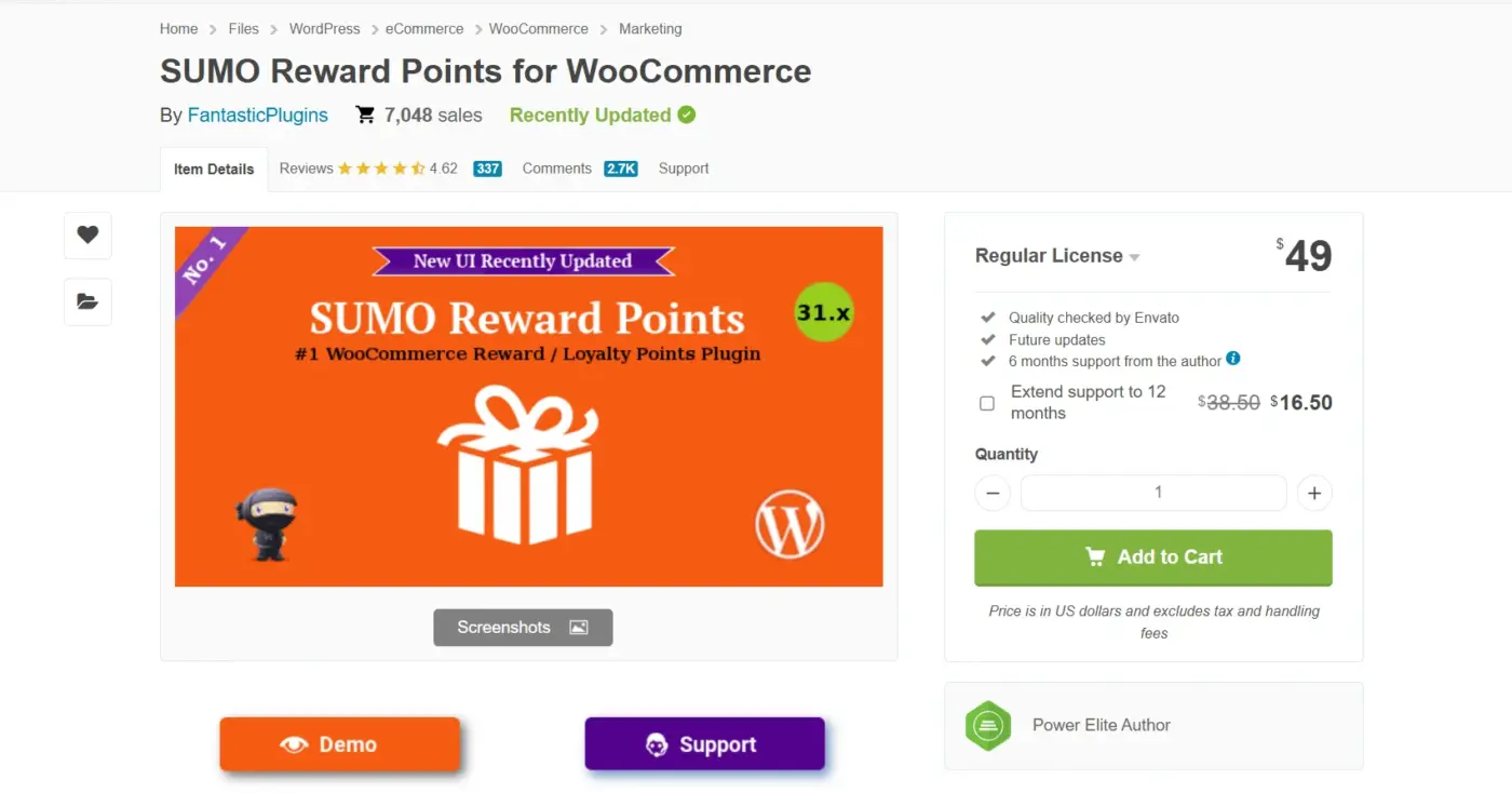 SUMO Reward Points: One-Time Payment