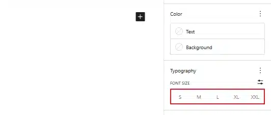 Click one of the preset sizes=