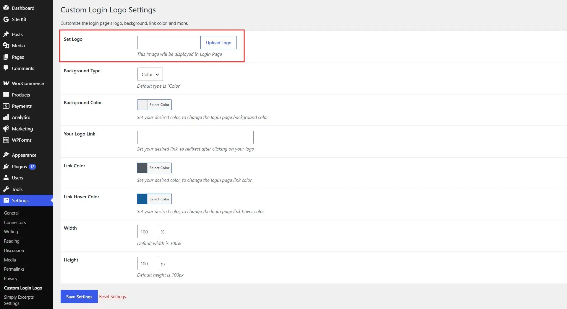 Follow its settings screen to upload your logo. Most plugins handle this in a single upload field.