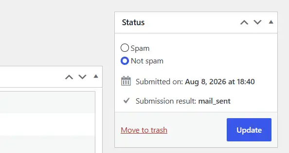 Use the action buttons above the list to spam or not spam as needed.