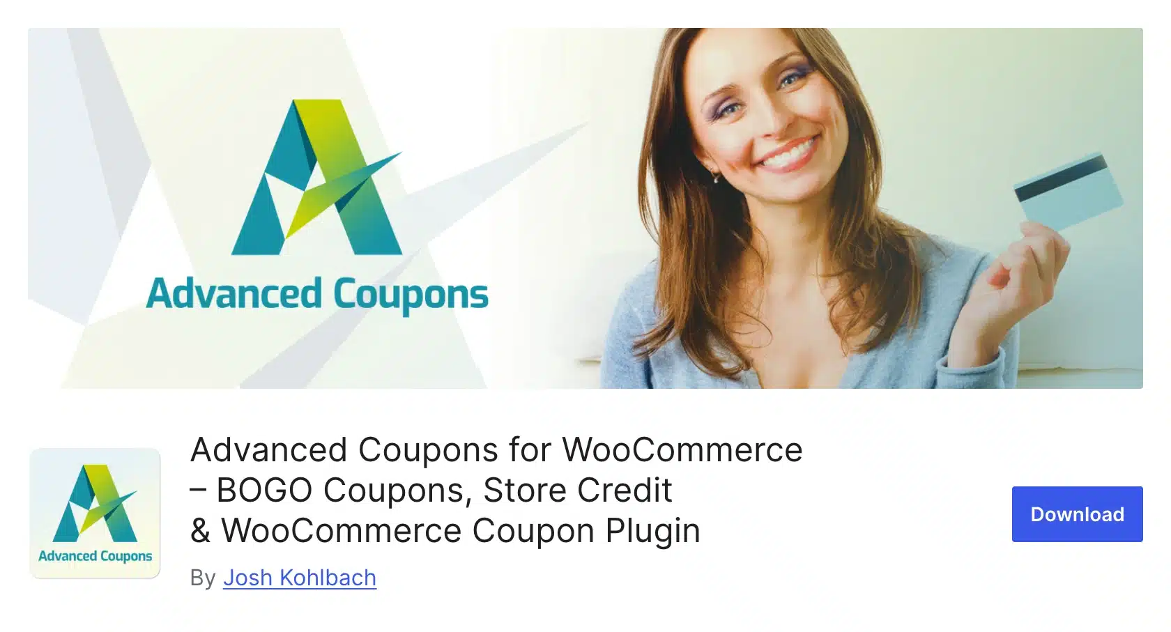Advanced Coupons for WooCommerce plugin listing on WordPress.org