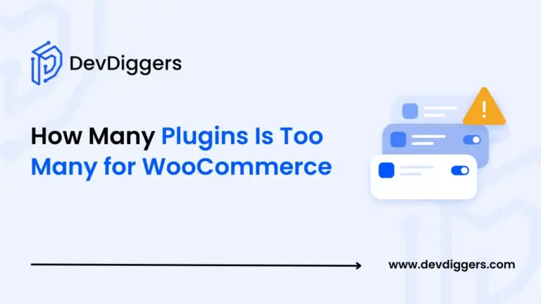 Flat stack of plugin cards with warning icon beside the title How Many Plugins Is Too Many for WooCommerce
