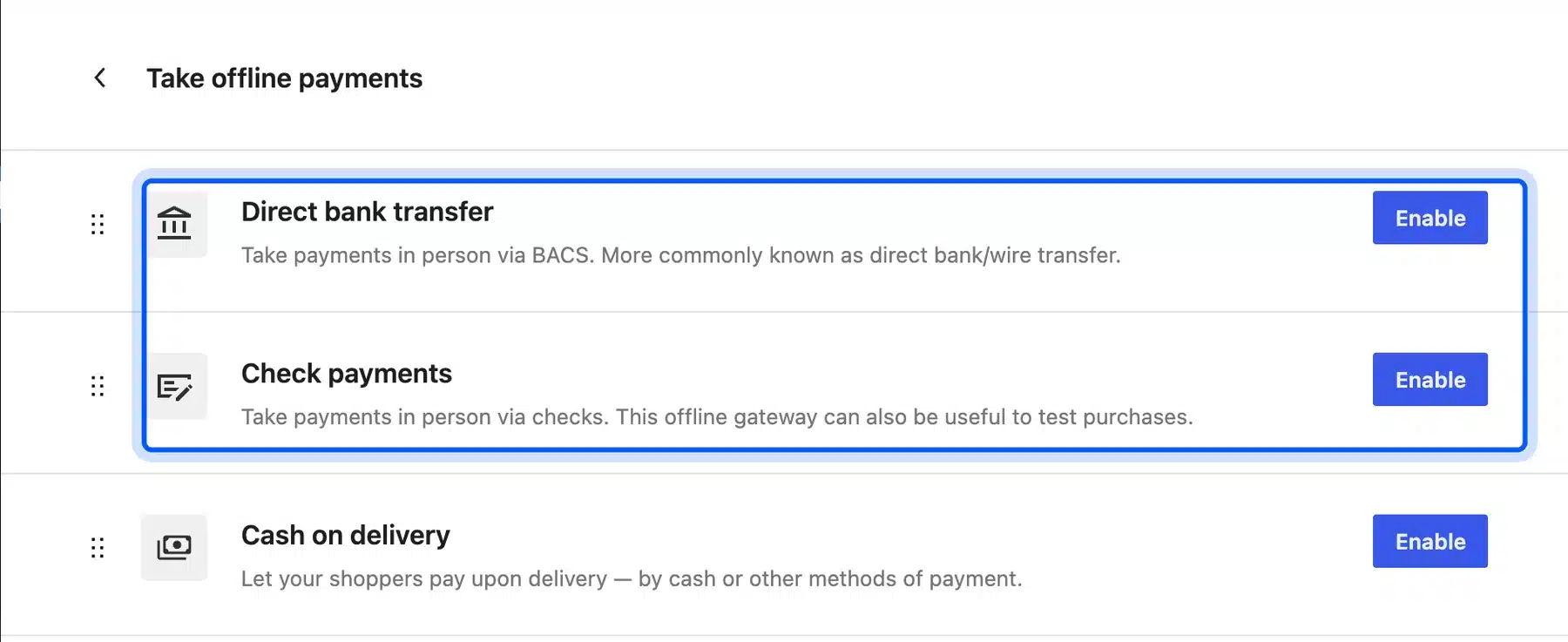 WooCommerce offline payment methods used for B2B net terms
