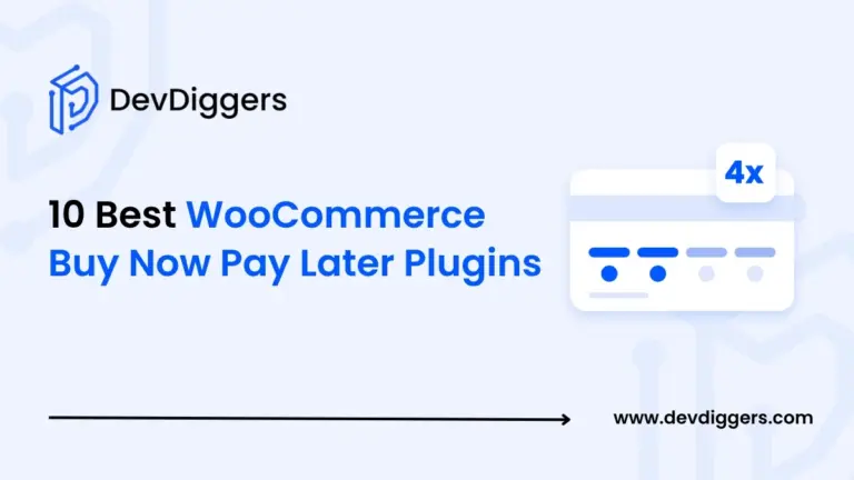Flat payment card icon split into four installments beside the title 10 Best WooCommerce Buy Now Pay Later Plugins