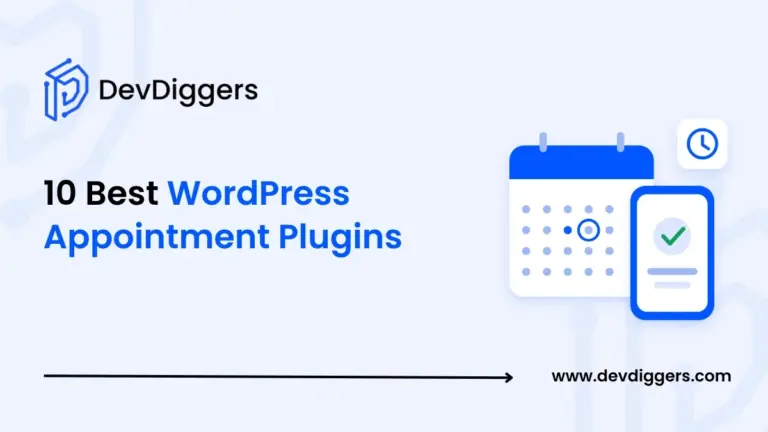 Flat calendar and phone icon beside the title 10 Best WordPress Appointment Plugins