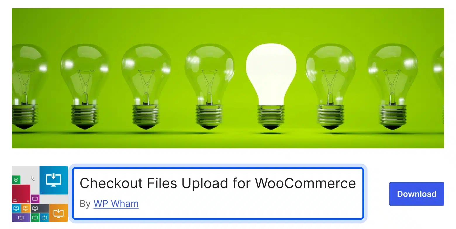Checkout Files Upload for WooCommerce plugin listing on WordPress.org by WP Wham
