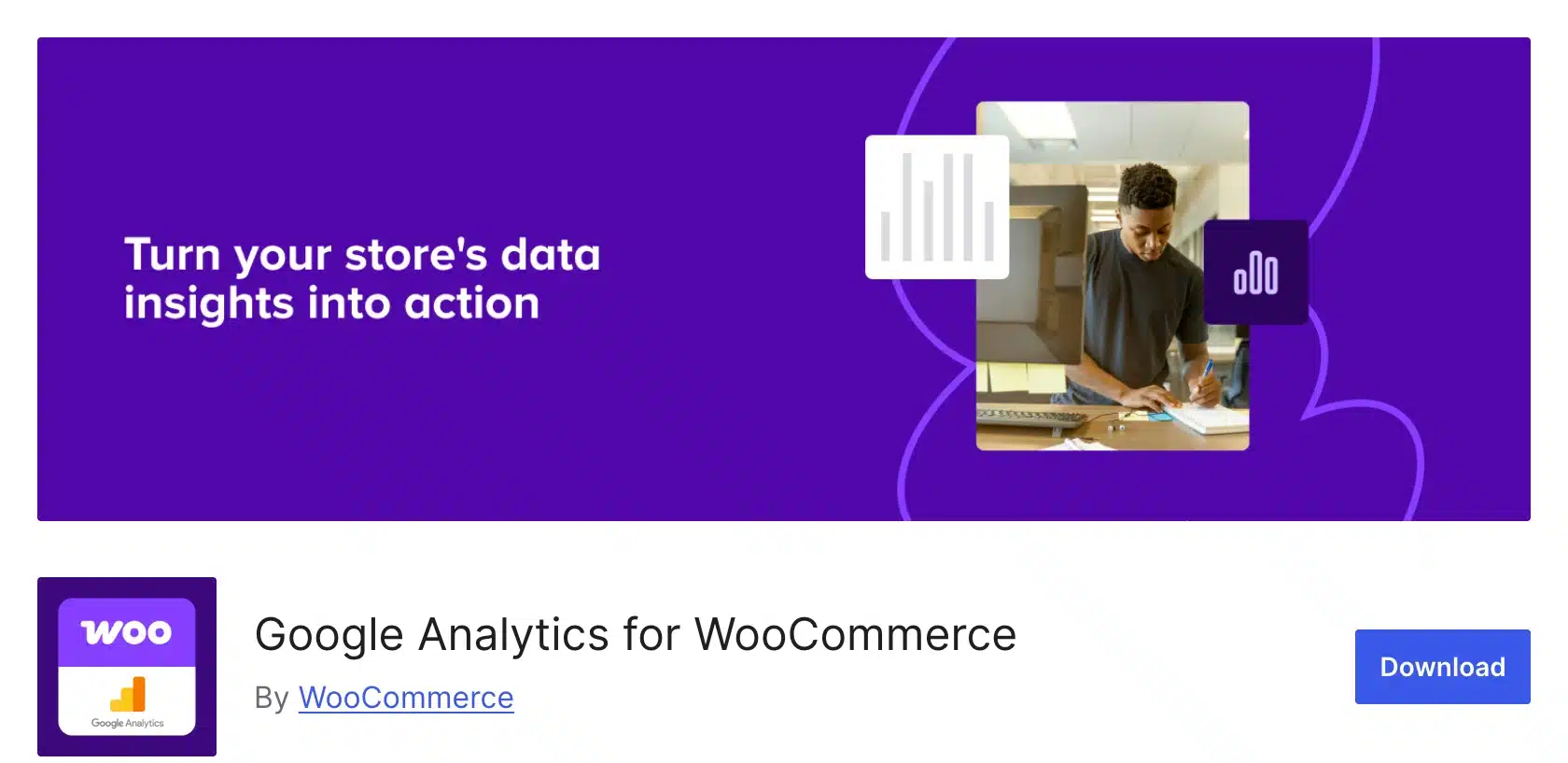 Google Analytics for WooCommerce plugin listing on WordPress.org