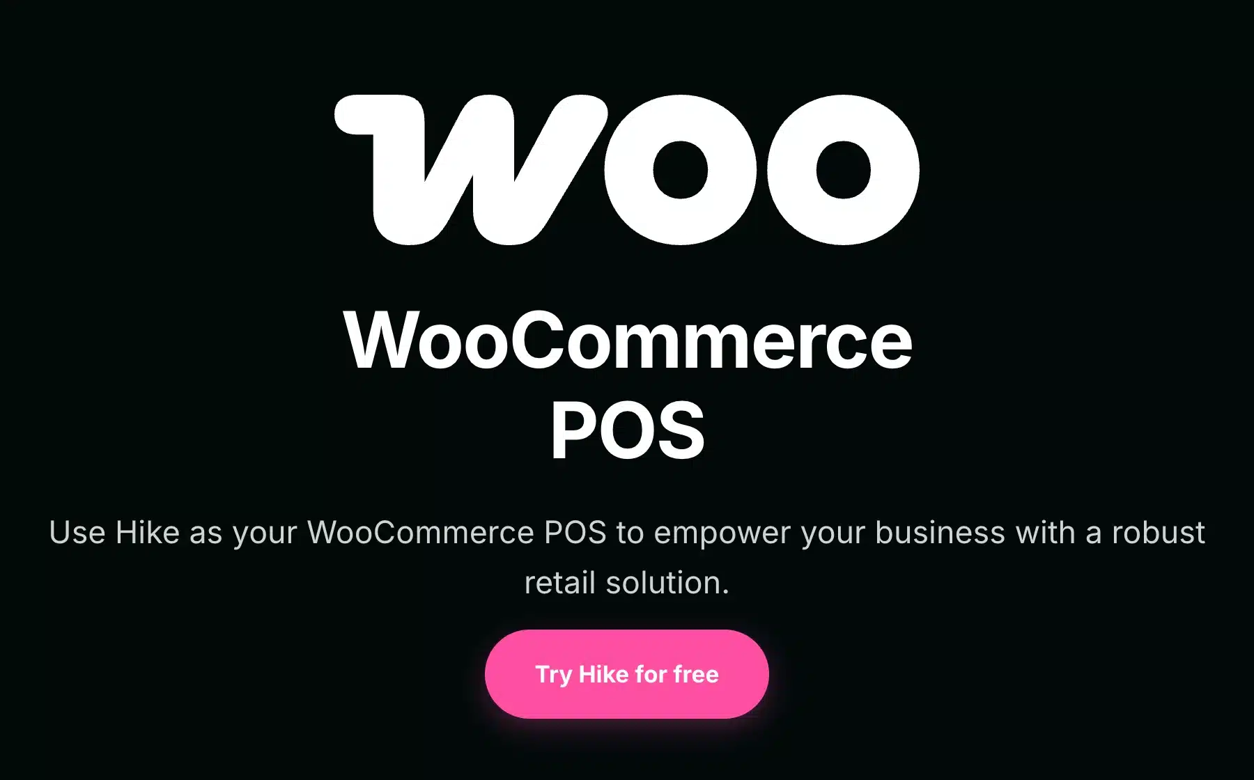 Hike POS WooCommerce POS page hero