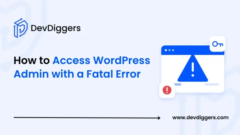 Flat browser window icon with warning triangle beside the title How to Access WordPress Admin with a Fatal Error
