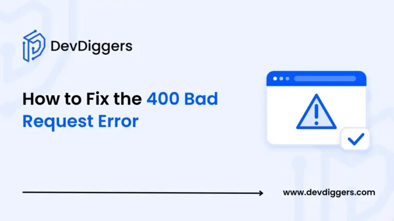 Flat browser window with warning triangle icon beside the title How to Fix the 400 Bad Request Error