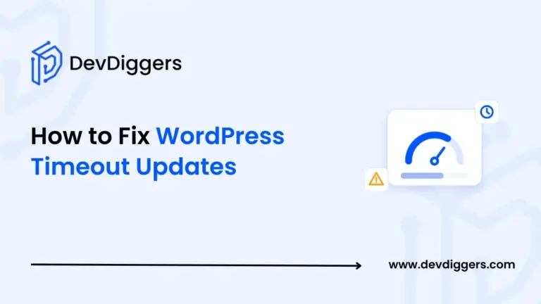 Flat speed gauge icon beside the title How to Fix WordPress Timeout Updates