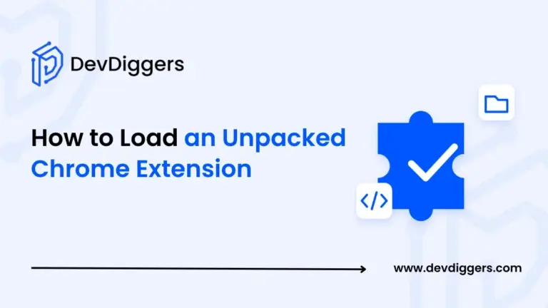 Flat puzzle piece extension icon with a folder chip for loading an unpacked Chrome extension