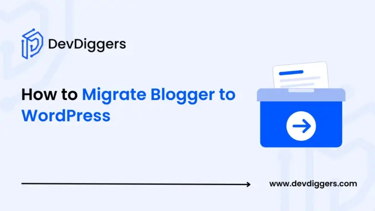 Flat moving box icon beside the title How to Migrate Blogger to WordPress