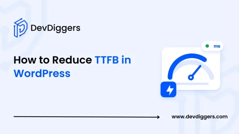 Flat speed gauge icon beside the title How to Reduce TTFB in WordPress