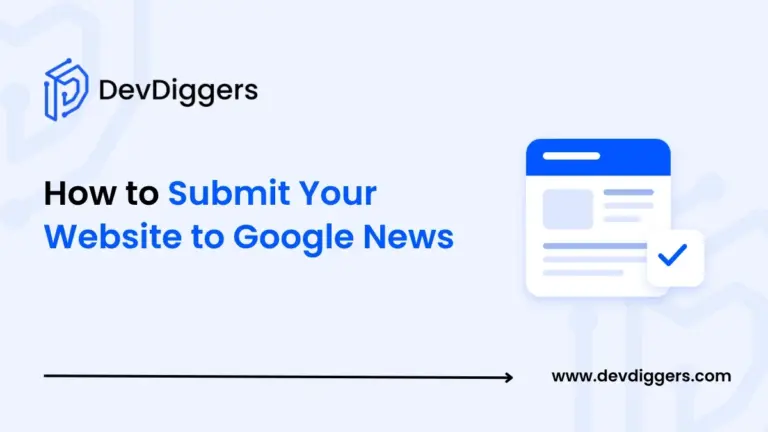 Flat newspaper icon with a check badge beside the title How to Submit Your Website to Google News