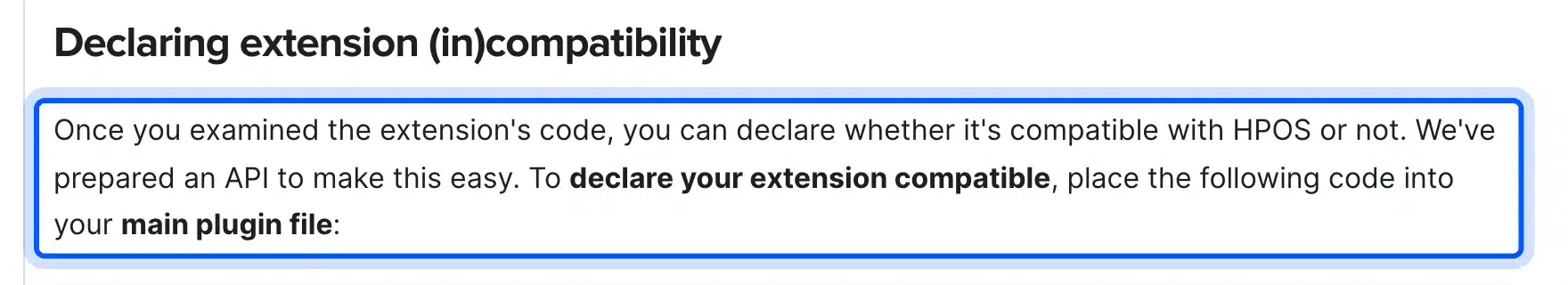 WooCommerce recipe book on declaring HPOS extension compatibility