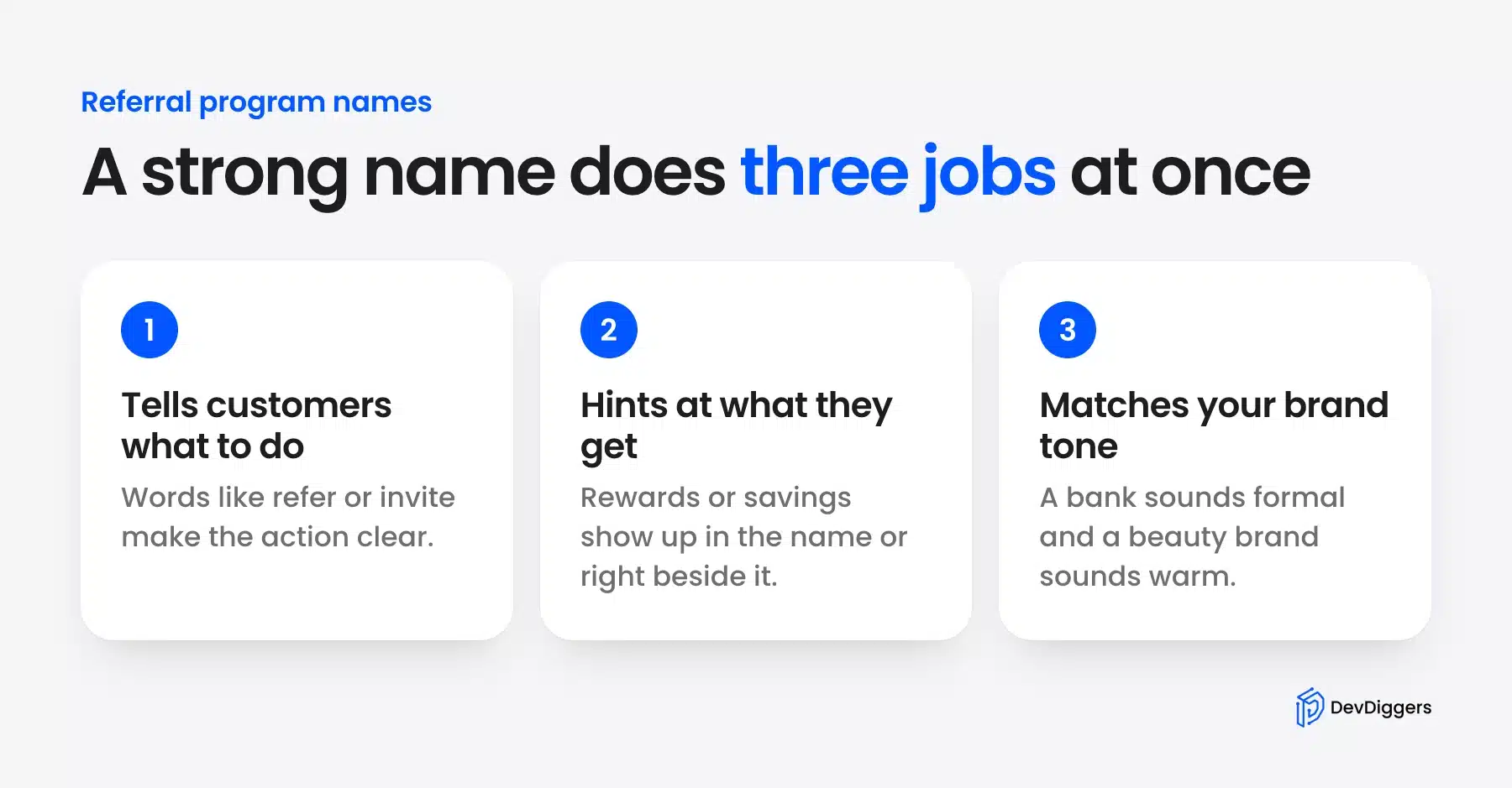Three jobs of a strong referral program name