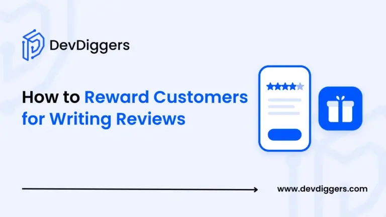 Flat review phone and gift icon beside the title How to Reward Customers for Writing Reviews