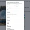 Delivery details popup over a WooCommerce product page with name, address, phone and email fields and a Continue on WhatsApp button